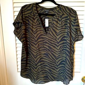 Banana Republic Zebra Print Blouse